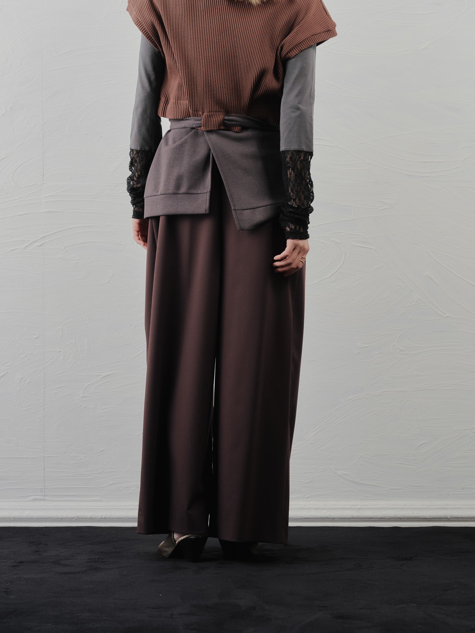 【-PRE SALE- 12/15 18:00まで!!】ベロアサスペンダー付パンツ [603332] brown