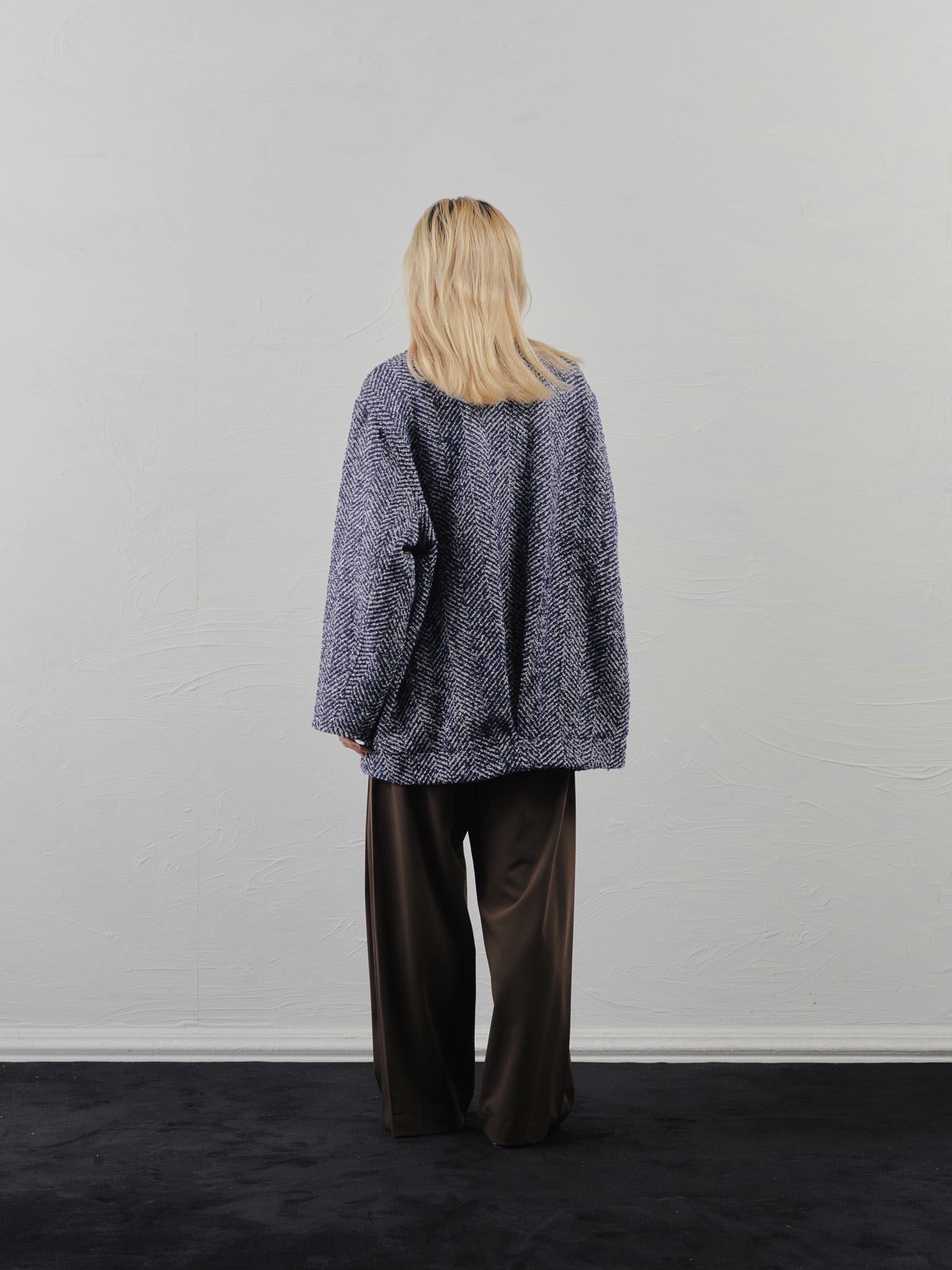 【SALE】サイドプリーツ配色ステッチパンツ [601375] brown