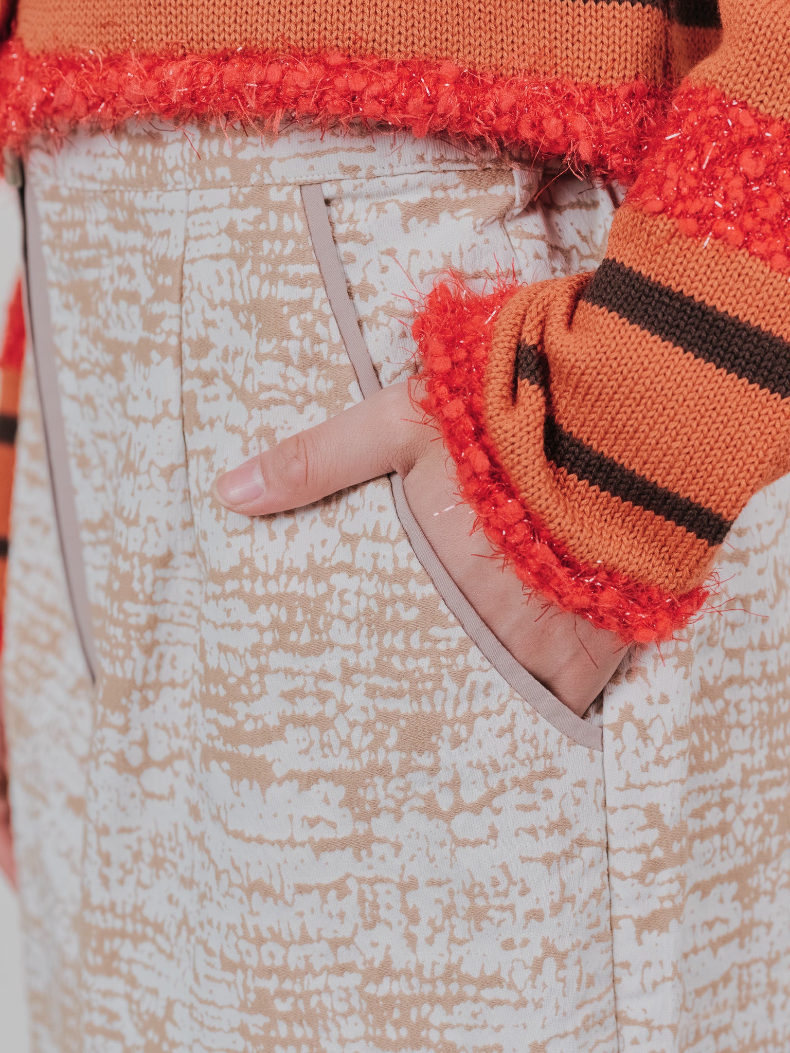 【SALE】パイピングジャガードタイトスカート [601360] beige