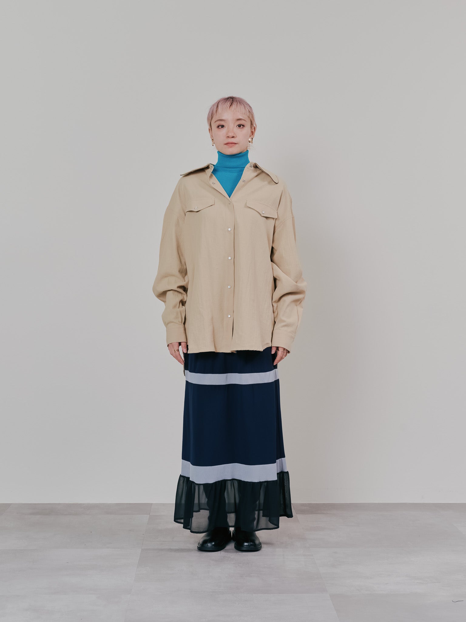 【SALE】バタフライカラーウエスタンライクシャツ [601451] beige