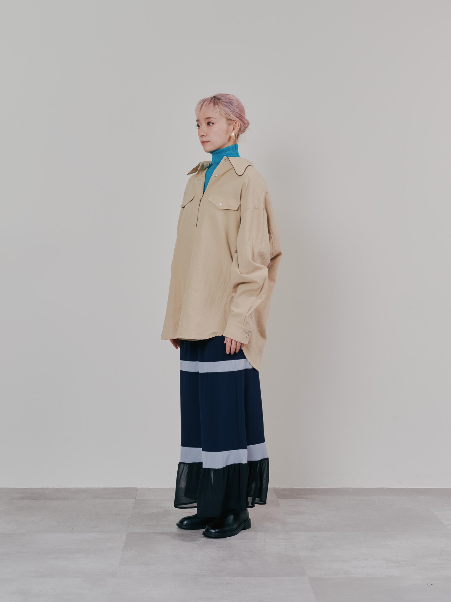 【SALE】バタフライカラーウエスタンライクシャツ [601451] beige