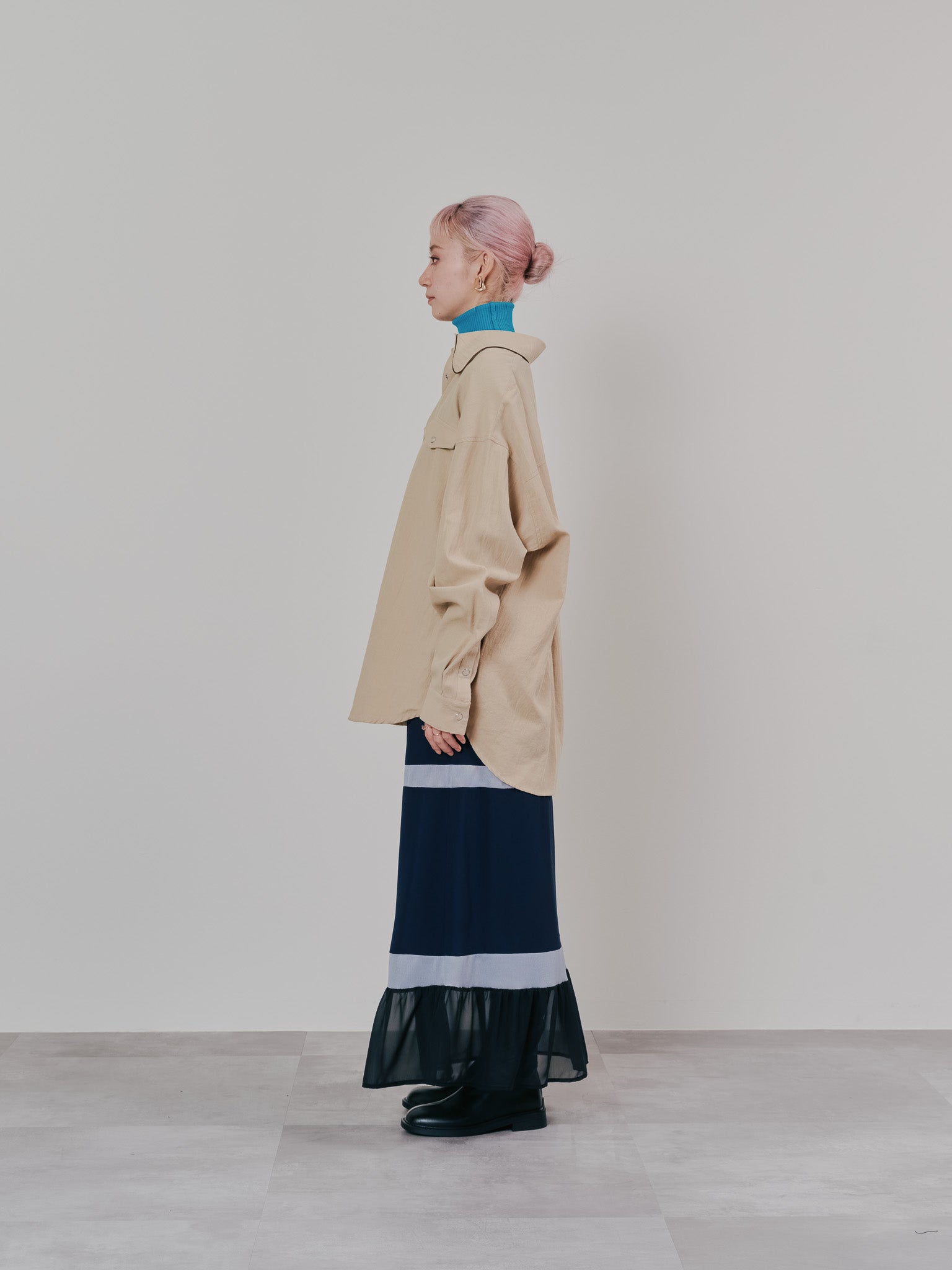 【SALE】バタフライカラーウエスタンライクシャツ [601451] beige