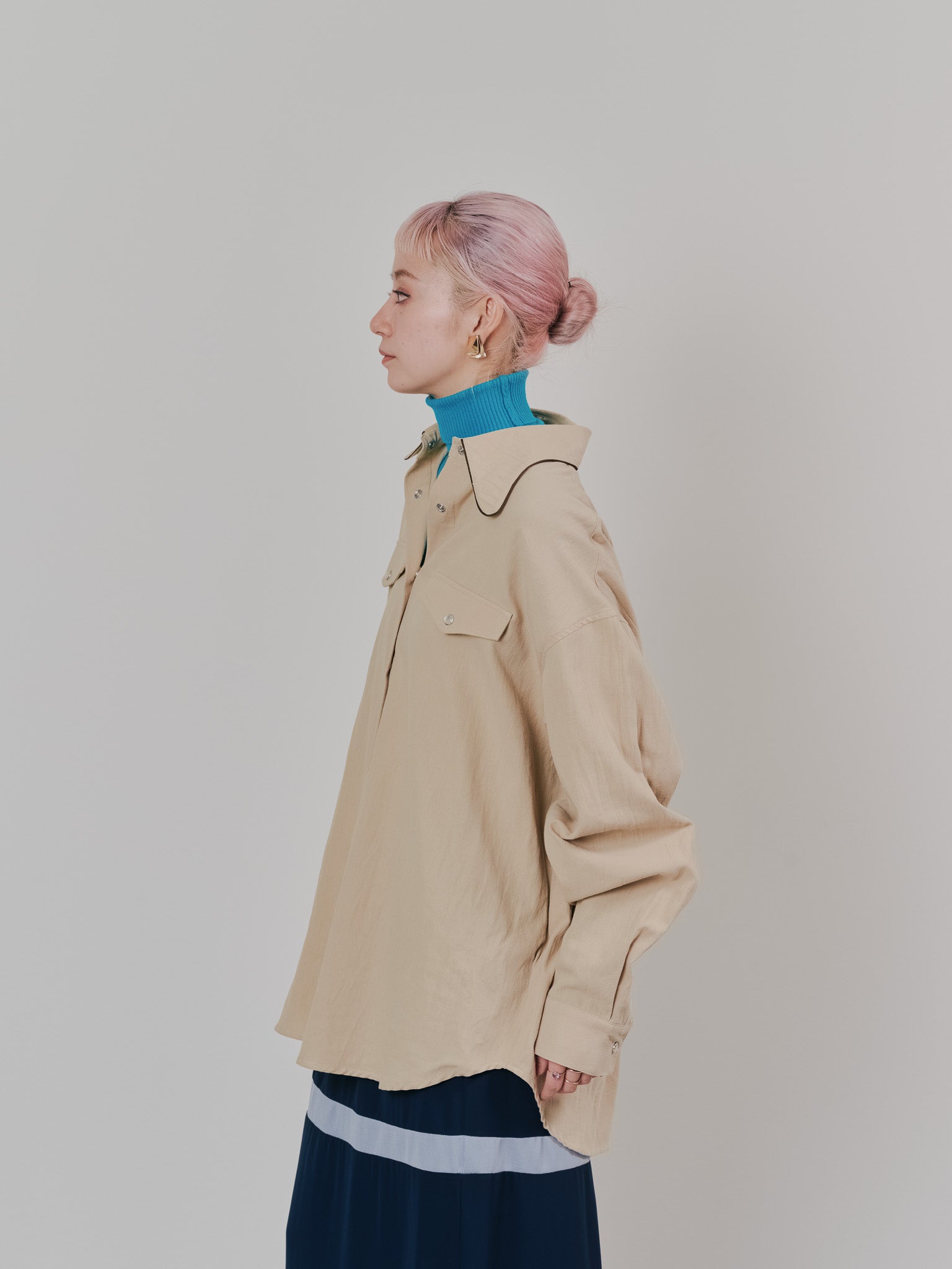 【SALE】バタフライカラーウエスタンライクシャツ [601451] beige