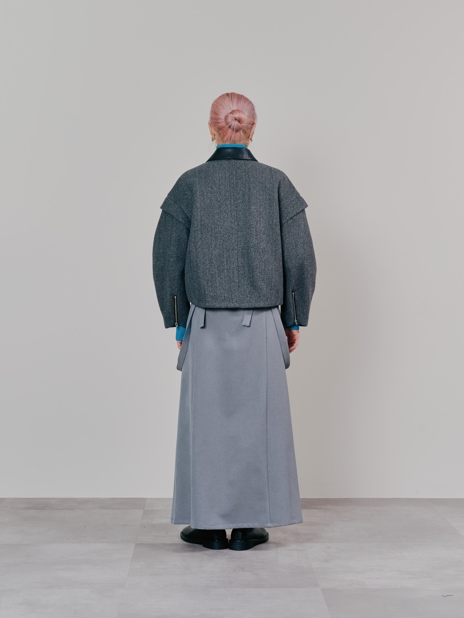 【SALE】2WAY配色カラーCPOジャケット [605545] charcoal