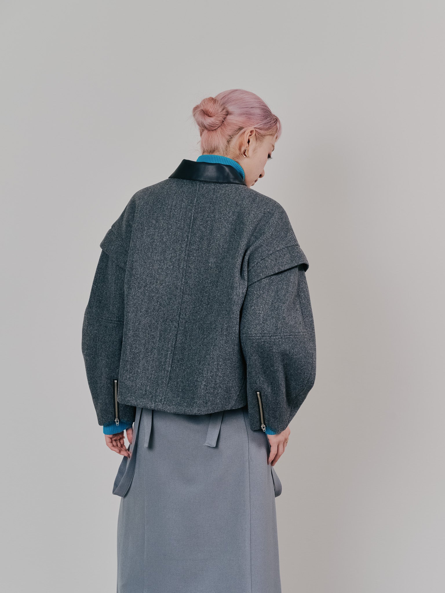 【SALE】2WAY配色カラーCPOジャケット [605545] charcoal