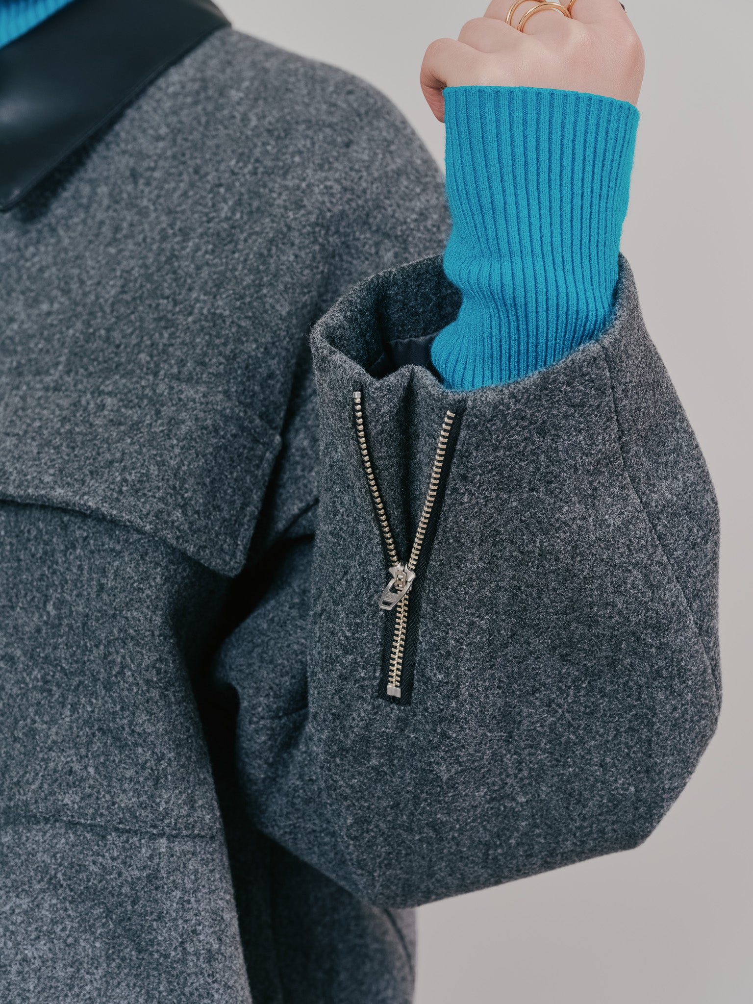 【SALE】2WAY配色カラーCPOジャケット [605545] charcoal