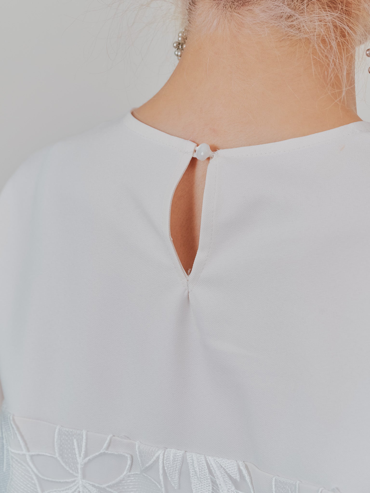 【SALE】リーフレースティアードトップス [608315] white