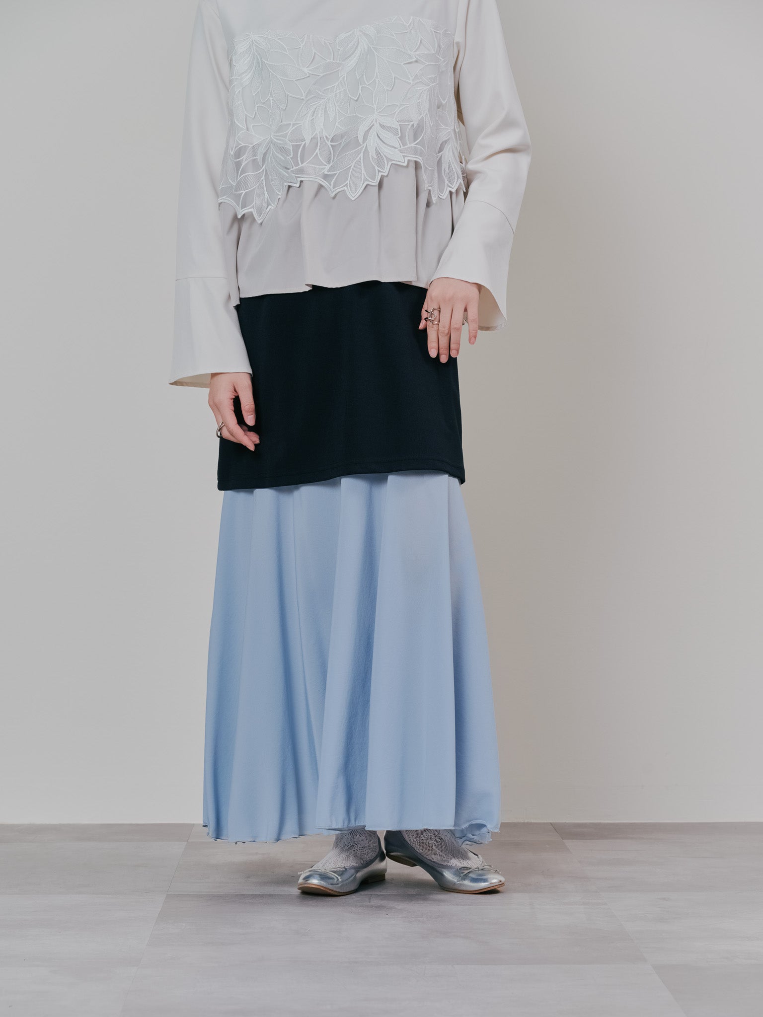 【SALE】リバーシブルシアースカート [601374] blue