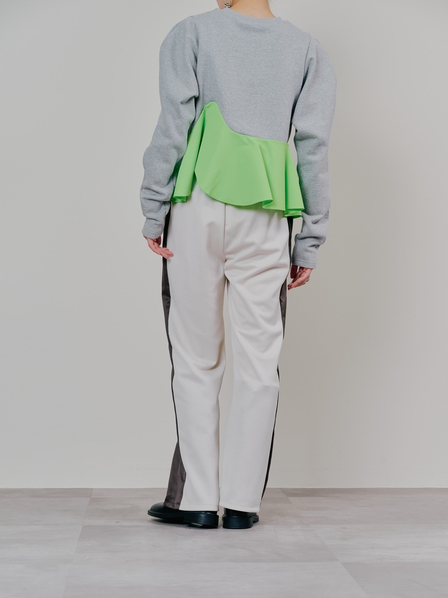 【SALE】配色サイドライントラックパンツ [603340] ivory