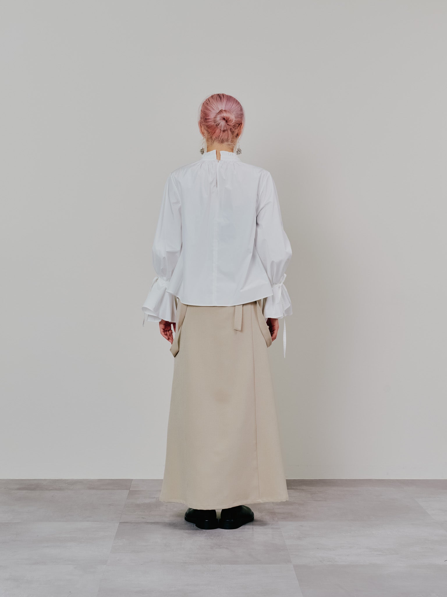 【SALE】ボータイ2WAYスリーブブラウス [601373] off