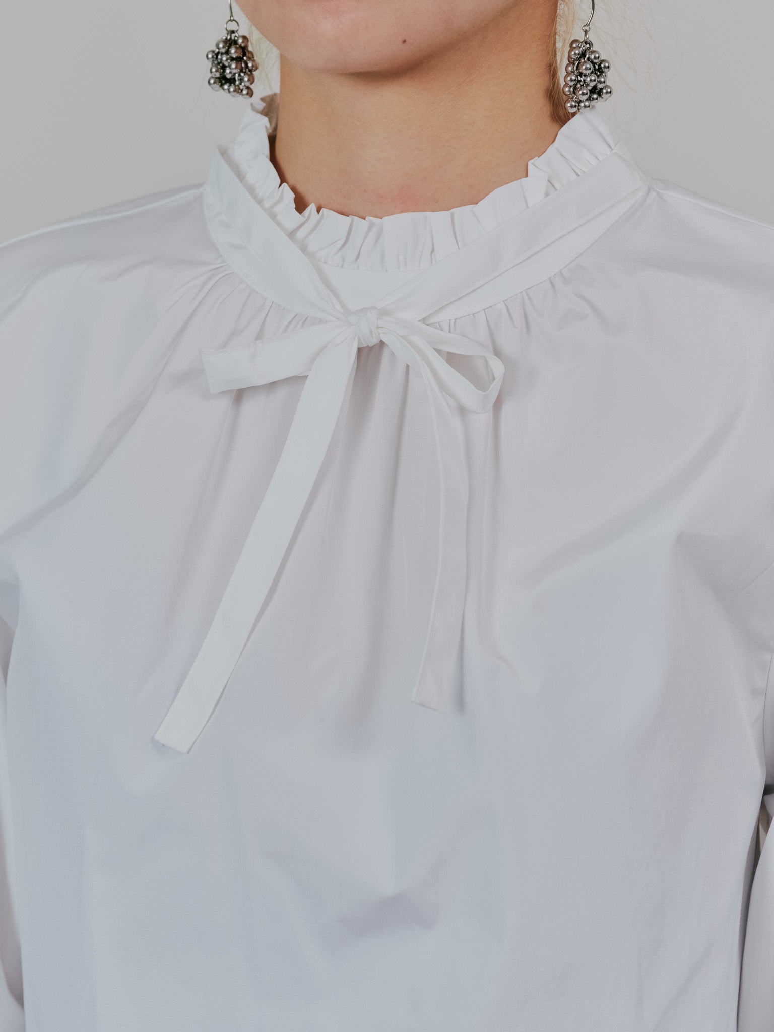 【SALE】ボータイ2WAYスリーブブラウス [601373] off