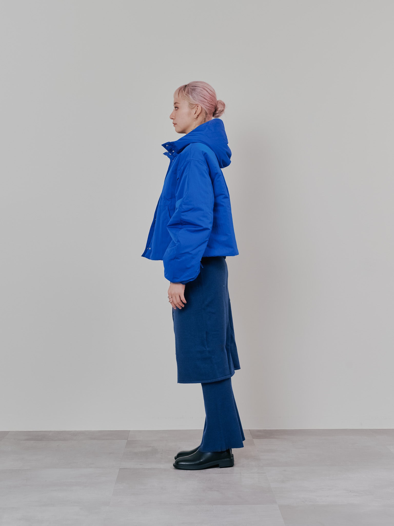 【SALE】スカートレイヤードニットパンツ [601415] blue