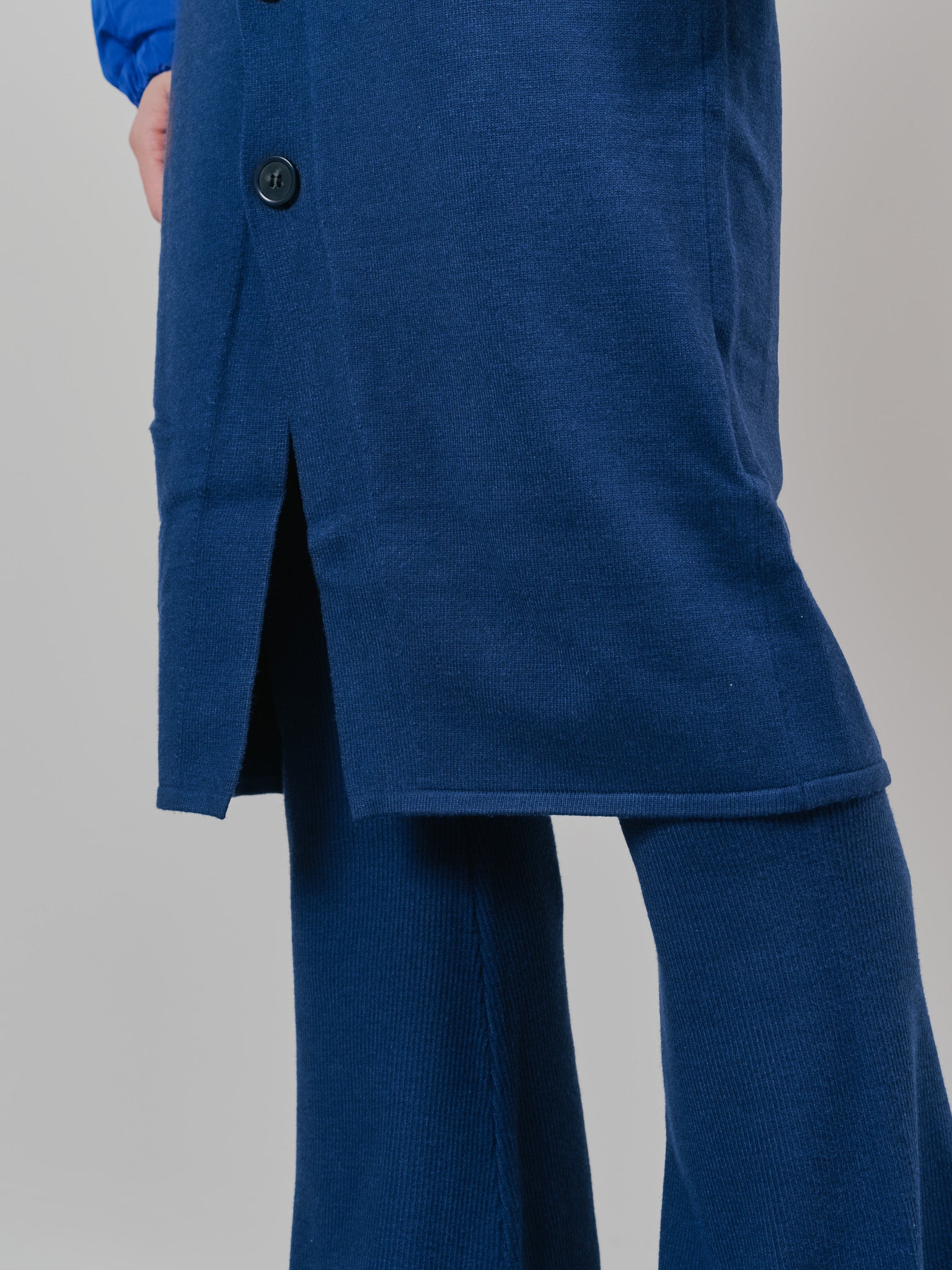 【SALE】スカートレイヤードニットパンツ [601415] blue