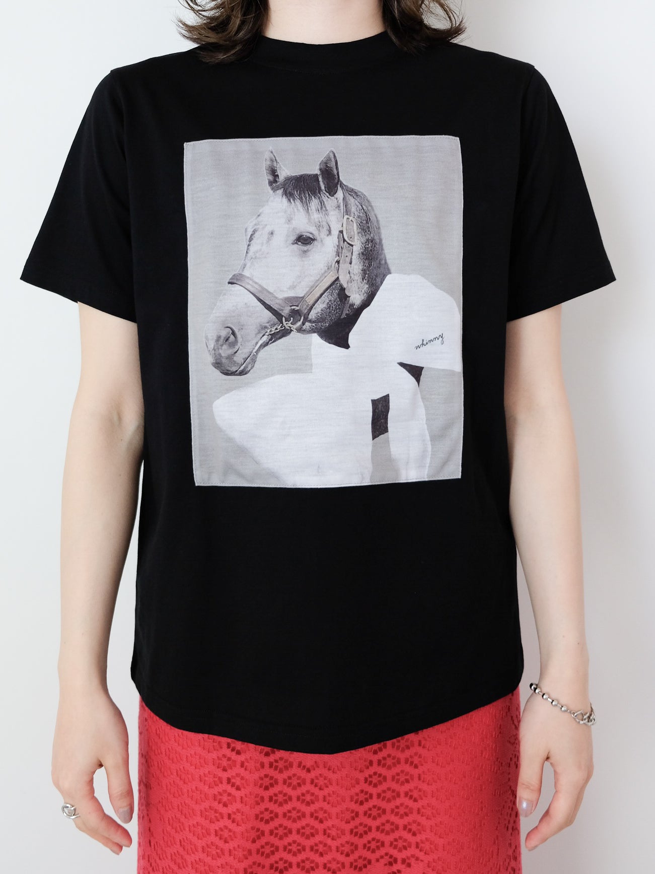 【オリジナルプリント】HORSE×RIBBONプリントTシャツ　[601050]