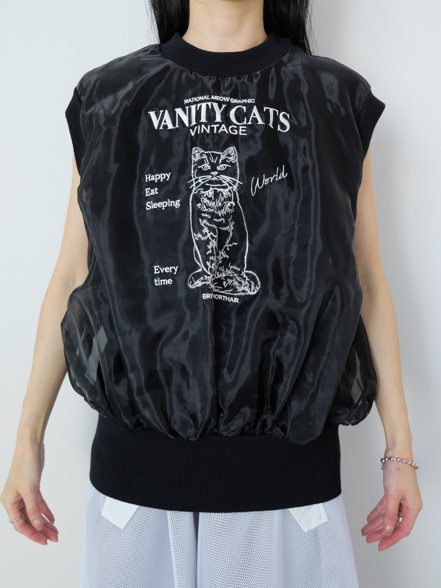 VANITY CATオーガンジートップス　[601022]