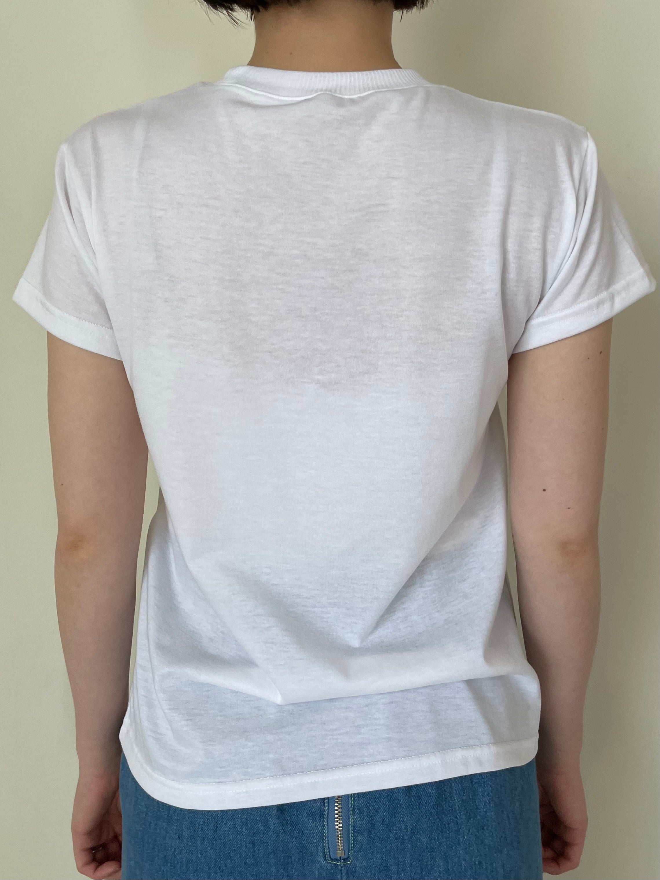 フラワー刺繍リボンTシャツ　[600792]