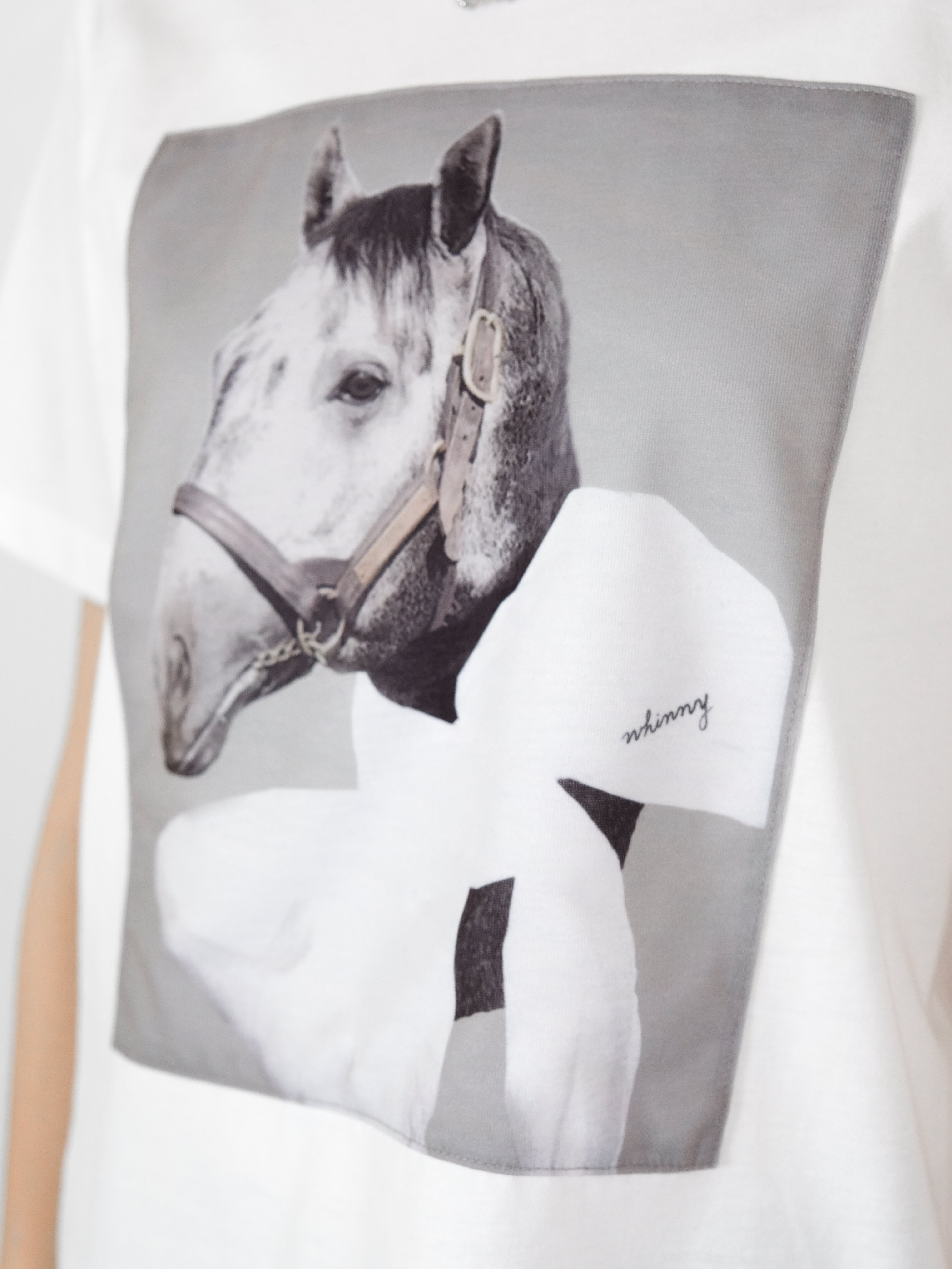 【オリジナルプリント】HORSE×RIBBONプリントTシャツ　[601050]