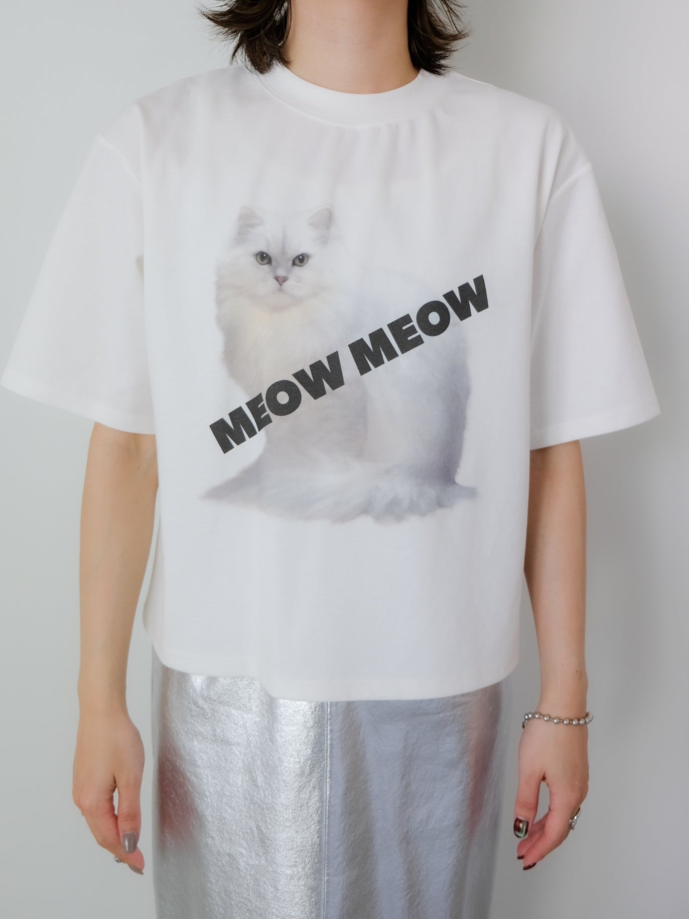 【オリジナルプリント】CATプリントTシャツ　[600973]
