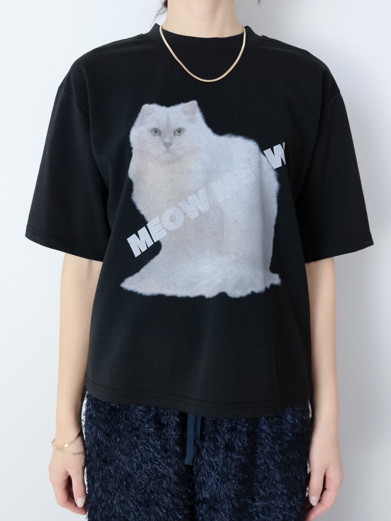 CATプリントTシャツ　[600973]